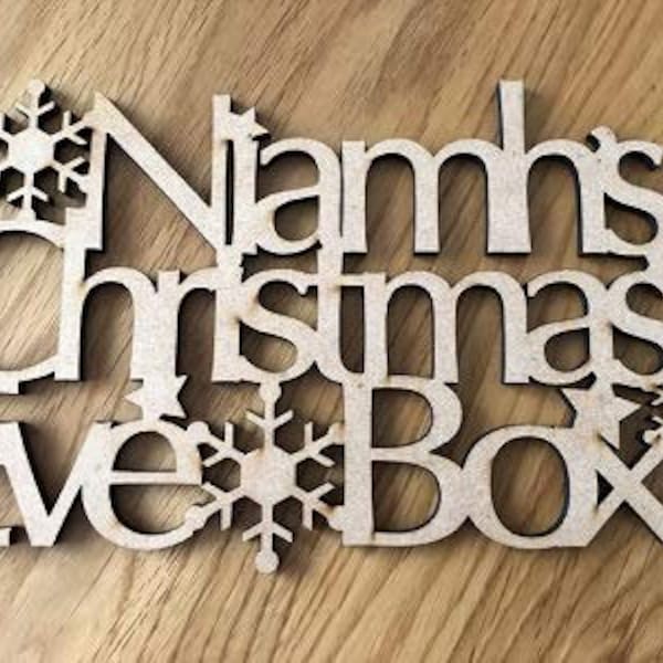 Personalised Christmas Eve Box Topper, Craft Sign, Plaque