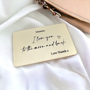 Inserción de billetera personalizada, regalo grabado, regalo del día de San Valentín, regalo de cumpleaños, novio, novia, esposo, regalo de esposa