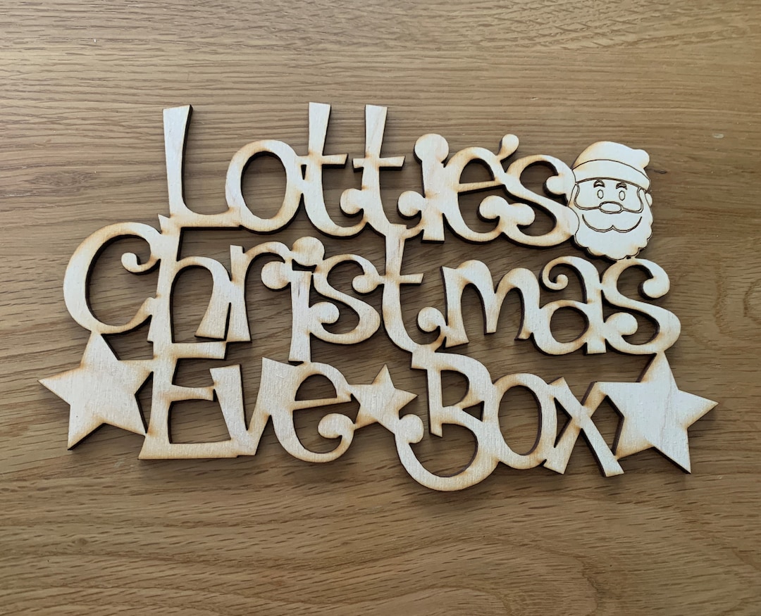 Personalised Christmas Eve Box Topper, Craft Sign, Plaque - Etsy