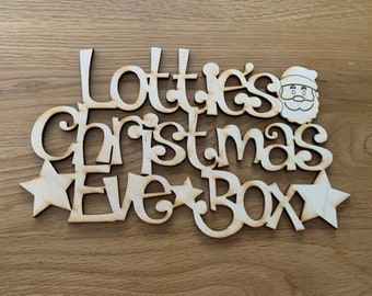 Personalised A4 Christmas Eve Box Sign To Attach To Your Own Box 