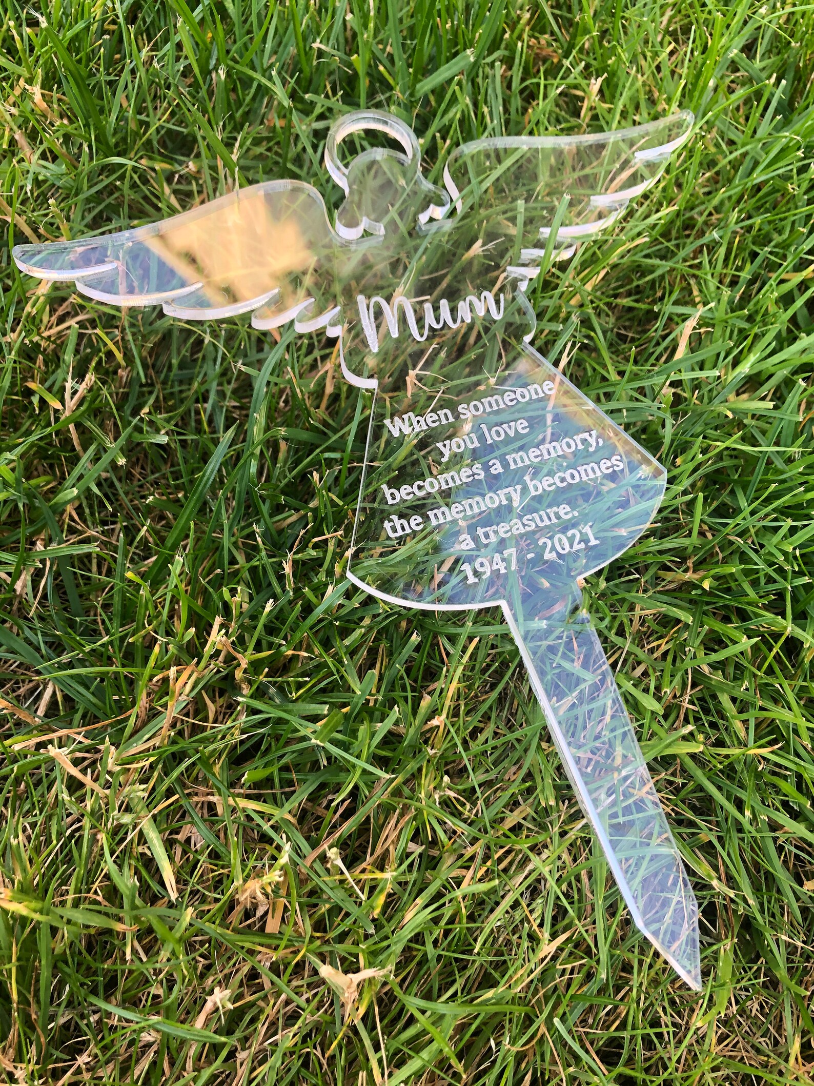 Memorial Plaque Grave Ornament Grave Decoration Etsy