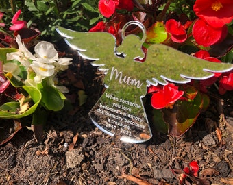 Personalised Memorial Angel Plaque, Garden Grave Marker