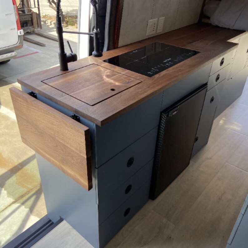 58' Camper Van Kitchen Galley for Ford Transit and Ram Promaster ...