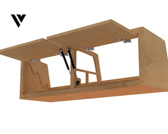 Ford Transit Van Storage, Campervan Conversion Wooden Cabinets, DIY Camper van Furniture, Vanlife, Van Shelves