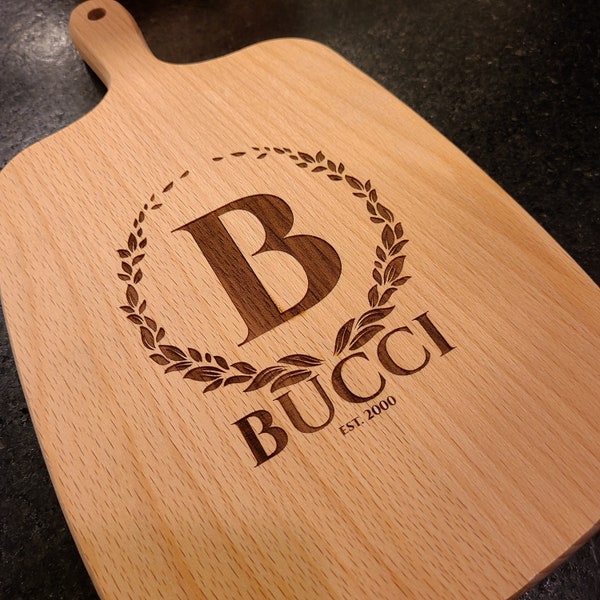 12.5" Personalized Beechwood Cutting Board (12.5 inches with handle)