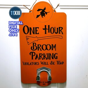 DIGITAAL BESTAND-Broom Parking Sign voor Glowforge SVG en Lasersnijden