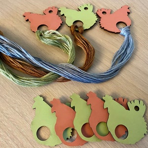 Galinha/galinha em tons pastéis Gotas de fio dental, porta-fio com ou sem anel de fio dental