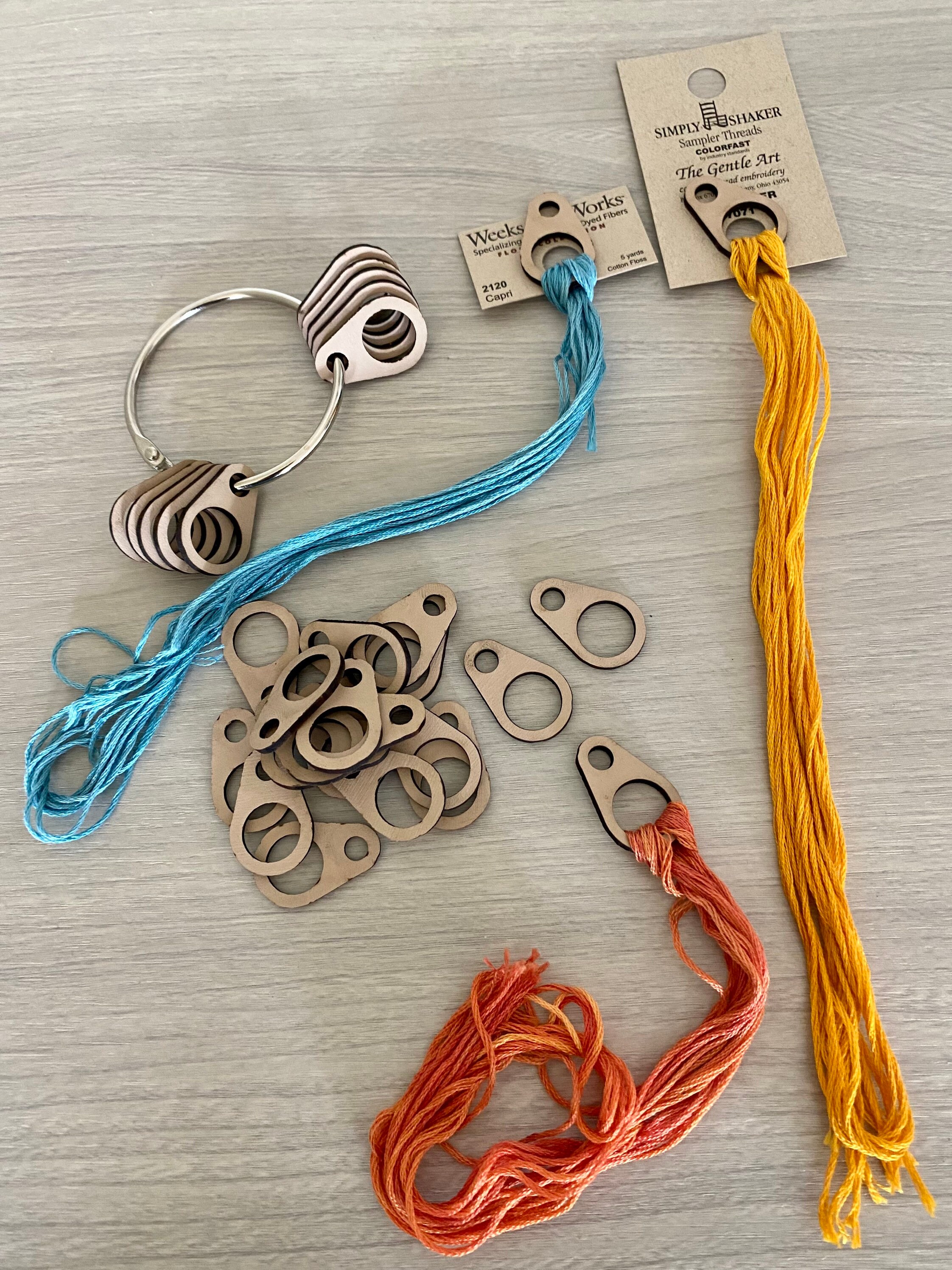 Simple Floss/thread Drops With Floss Ring Etsy