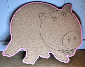 Toy Story's Hamm inspired Pin Board | Disney Pin Display | Cork Pin Trading Board | Pixar Hamm Piggy Bank Decor | Handmade Enamel Pin Holder