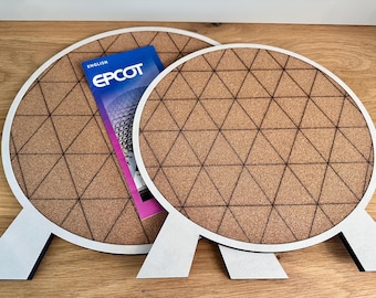 Spaceship Earth Pin Board – EPCOT Disney Pin Display, Disney Pin Trading Cork Board for Enamel Pin Collectors