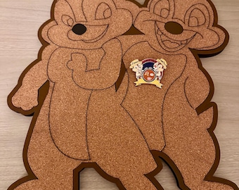 Chip and Dale inspired pin trading board, Disney pin board, Rescue Rangers pin board, Disney pin trading,