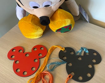 Mickey shaped floss/thread holder