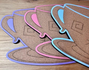 Alice in Wonderland Tea Cup Pin Board, Enamel Pin Display, Cork Board, Badge Display, Pin Trading Board, Gift for Collectors