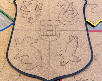 Harry Potter Hogwarts House & Crest Inspired Pin Boards - Wizarding World Cork Display