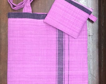 Indian cotton shopper and matching purse