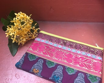 Indian handmade zip purse