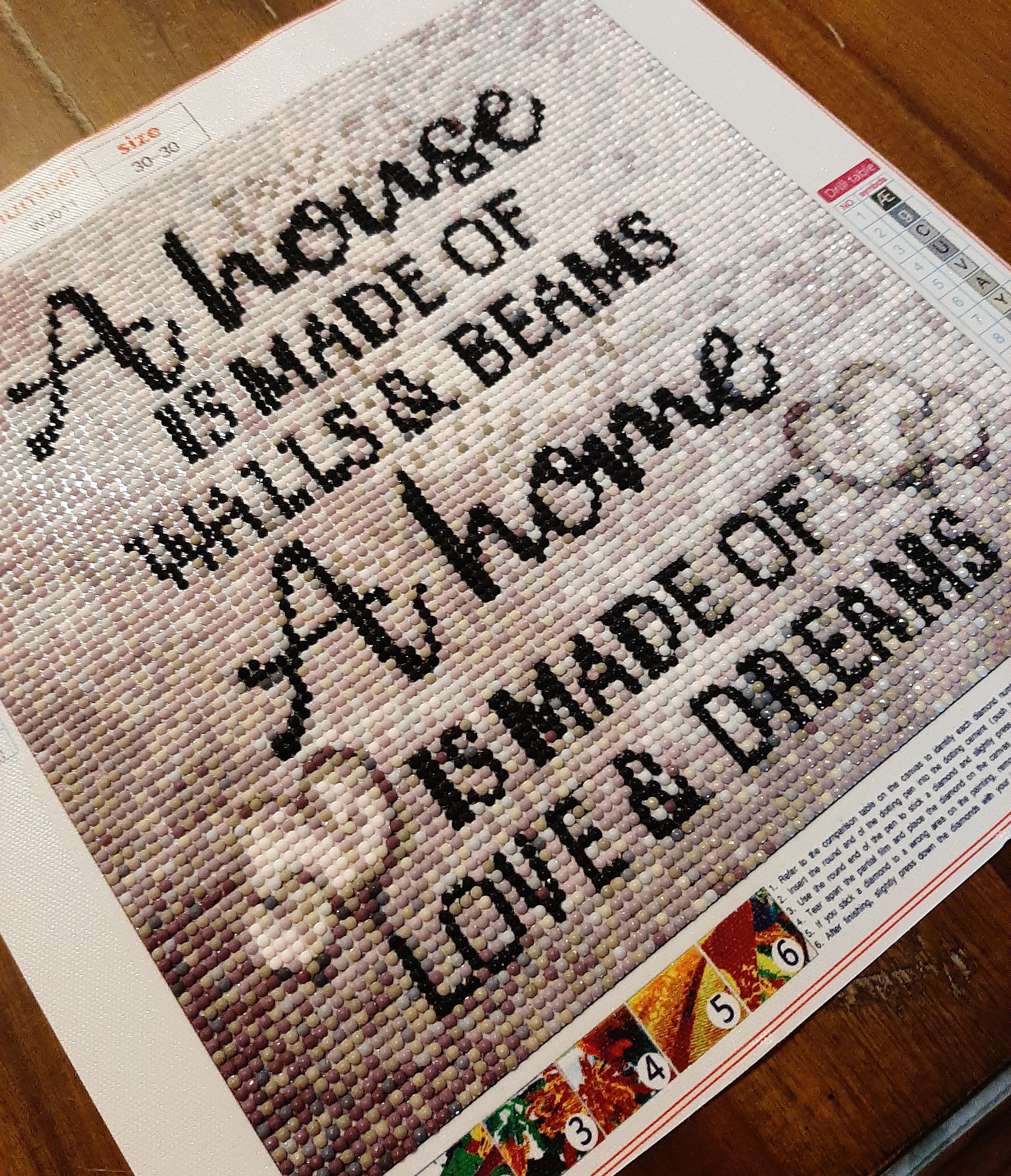 Diamond painting COMPLETED UNFRAMED Quote 12 inches x 12 Etsy