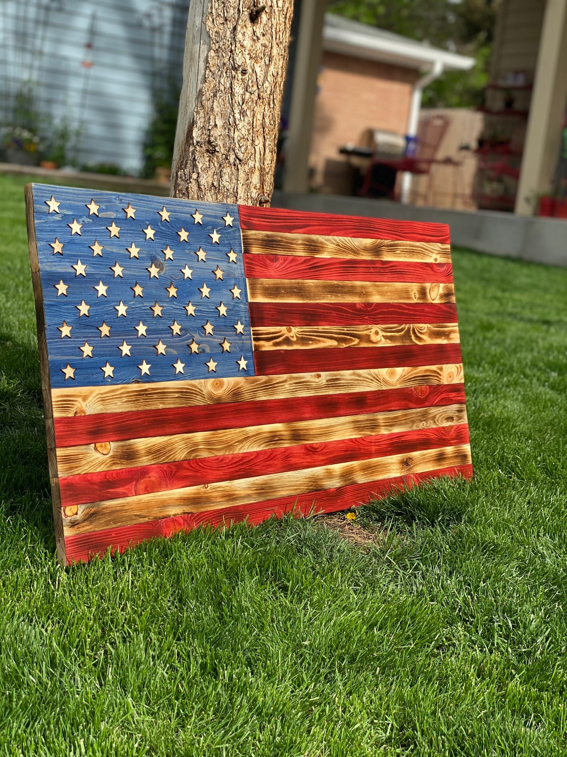 Rustic Wood Amazing Flag Etsy