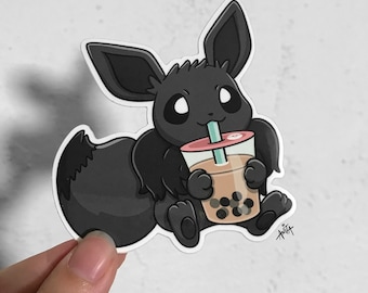 Boba Eevee Vinyl Sticker