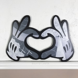 LUV-| Mickey Hände Ausschnitt Wandkunst