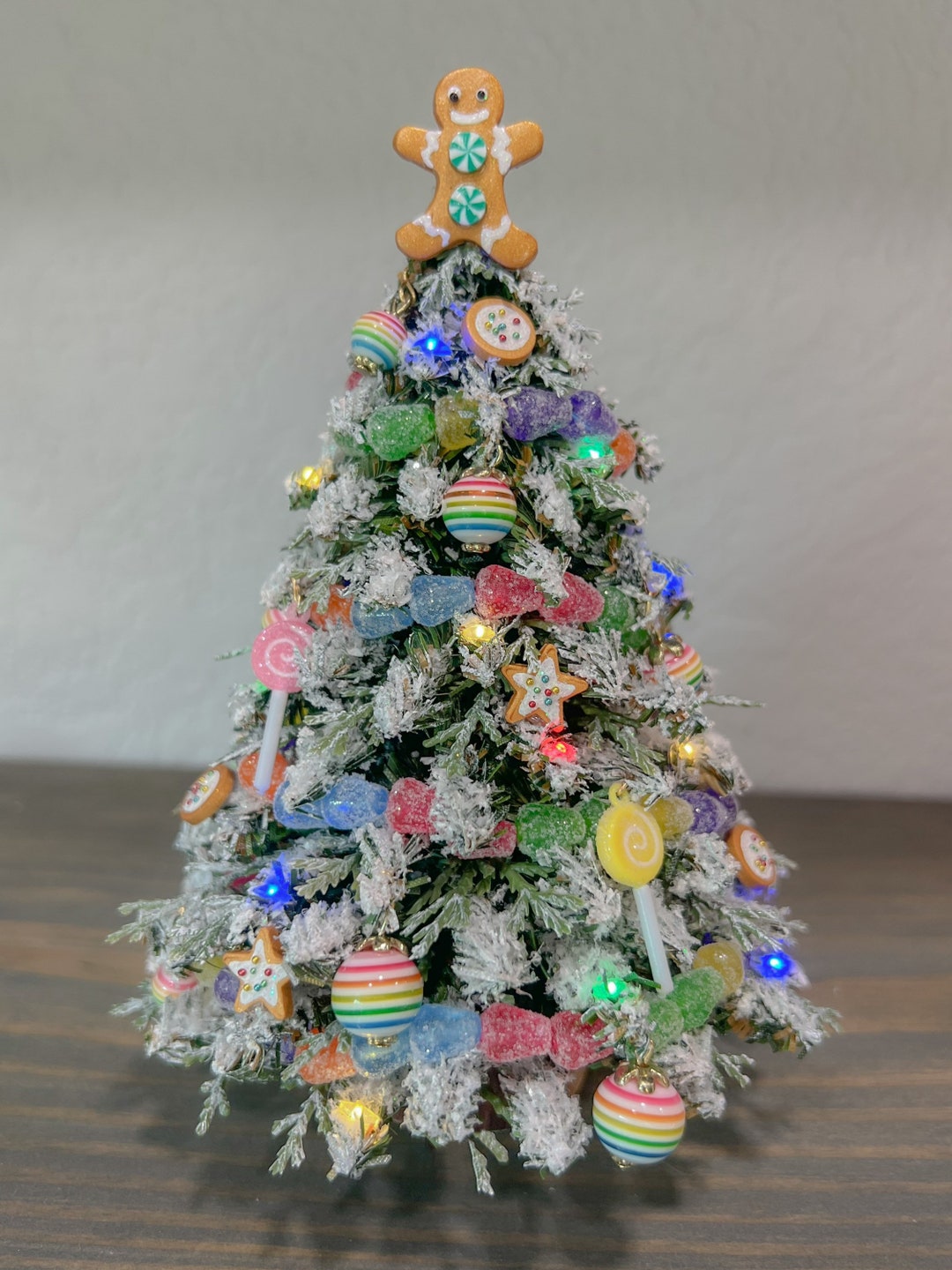 Made to Order Dollhouse Miniature Christmas Light up Tree Gingerbread