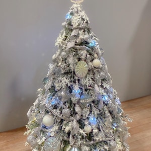 OOAK Dollhouse Miniature Lit and Decorated Christmas Tree 1:12 Scale Ready to Ship