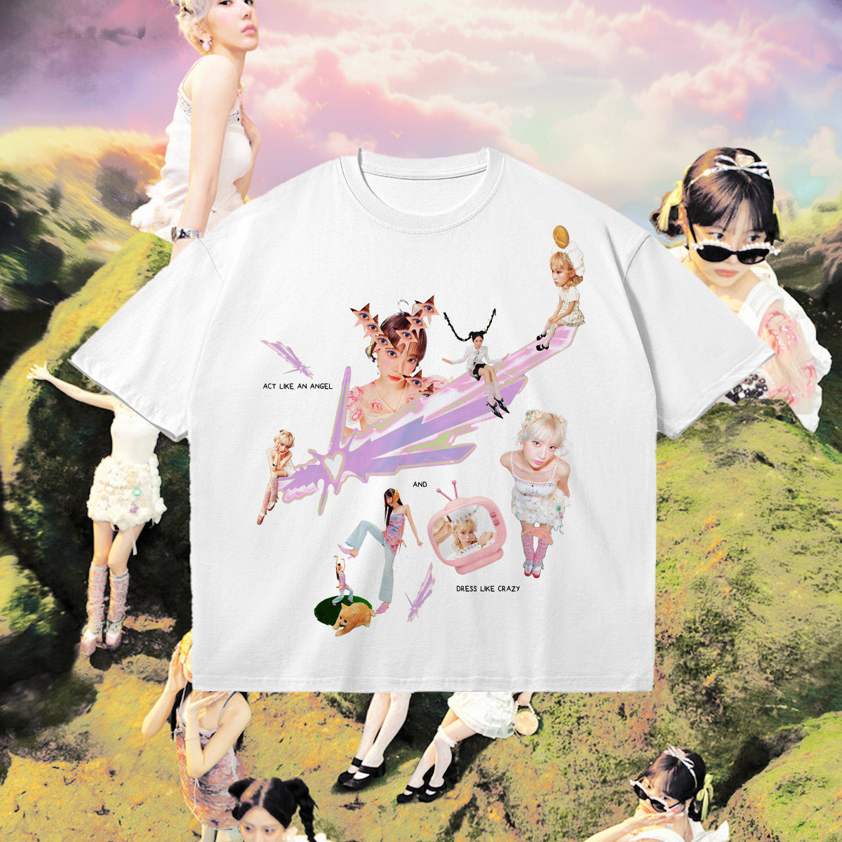 LE SSERAFIM] 2025 TOUR : EASY CRAZY HOT : S/S T-Shirt (Black