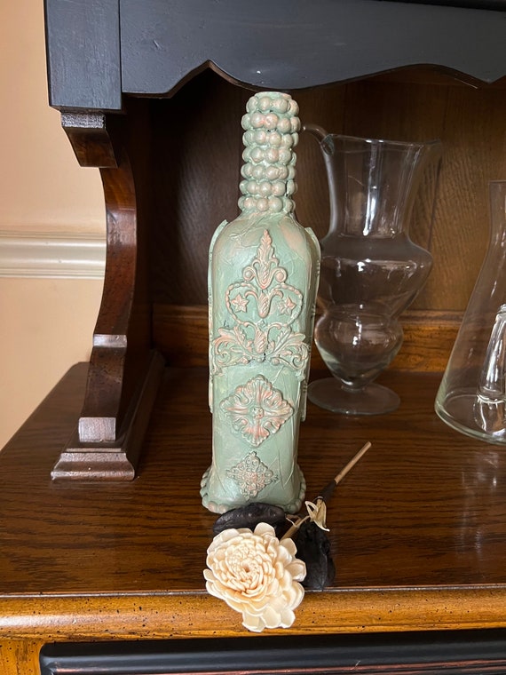 Einzigartige Flaschenkunst,Flaschenkunst Vase,Dekorative Vasenkunst,Einzigartige Vasenkunst,Handgemachte Vasenkunst,Einzigartiges Vasengeschenk,