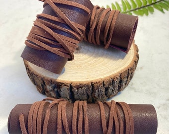 Pañuelo para el pelo de cuero auténtico: estilo vikingo nórdico, accesorio de trenza de guerrero