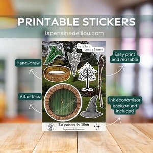 Hobbit & Lord of the Rings Stickers | Cricut, Journaling (Digital Download)