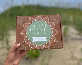 All Natural Henna Art Kit - Tattoo Body Art - DIY Henna - Two Full Professional Henna Cones
