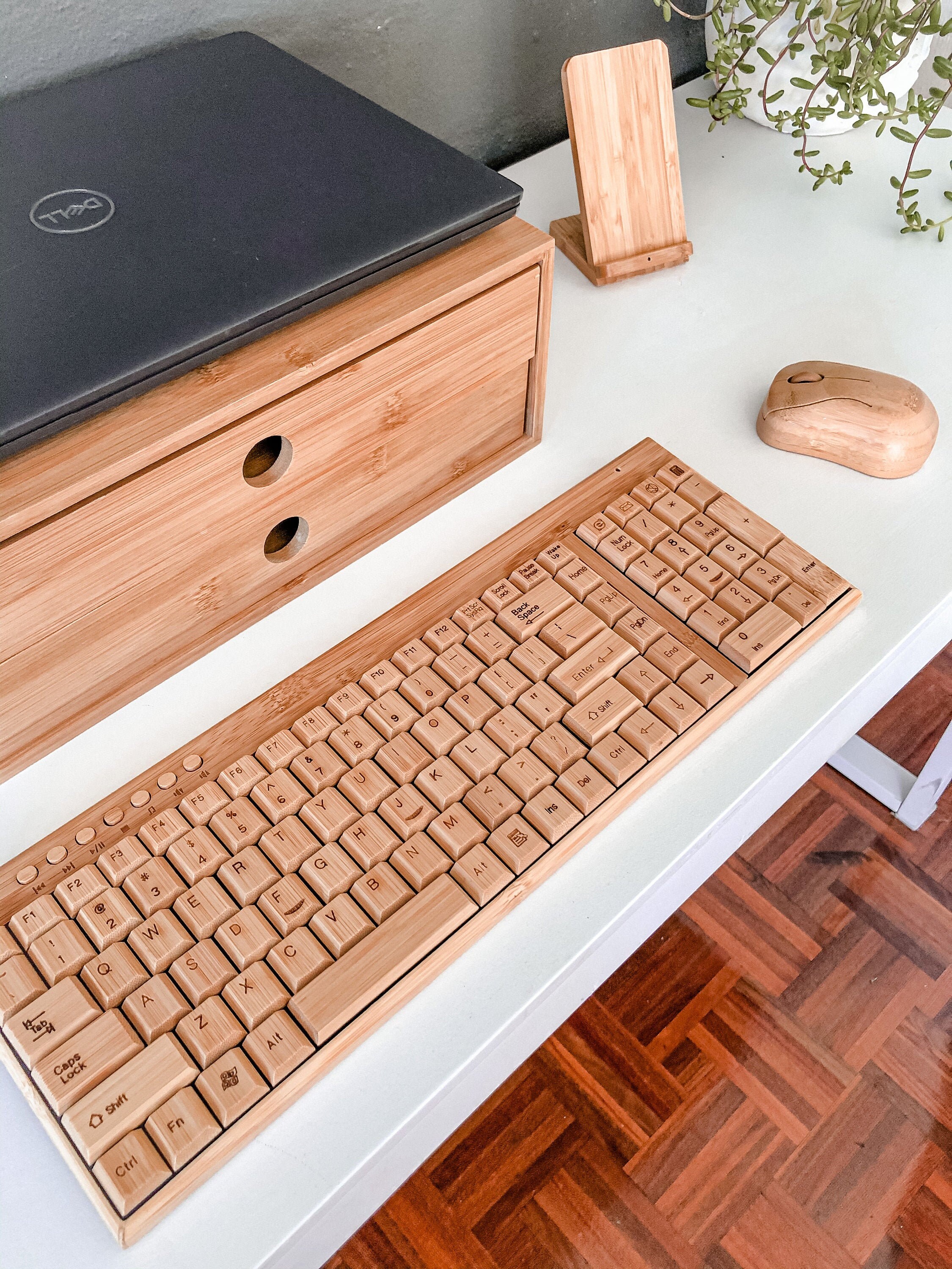 Bamboo Wireless Keyboard Etsy