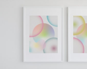 Bubbles | Digital Art Print, Cute Bedroom Decor, Dorm Room Decor, Flirty