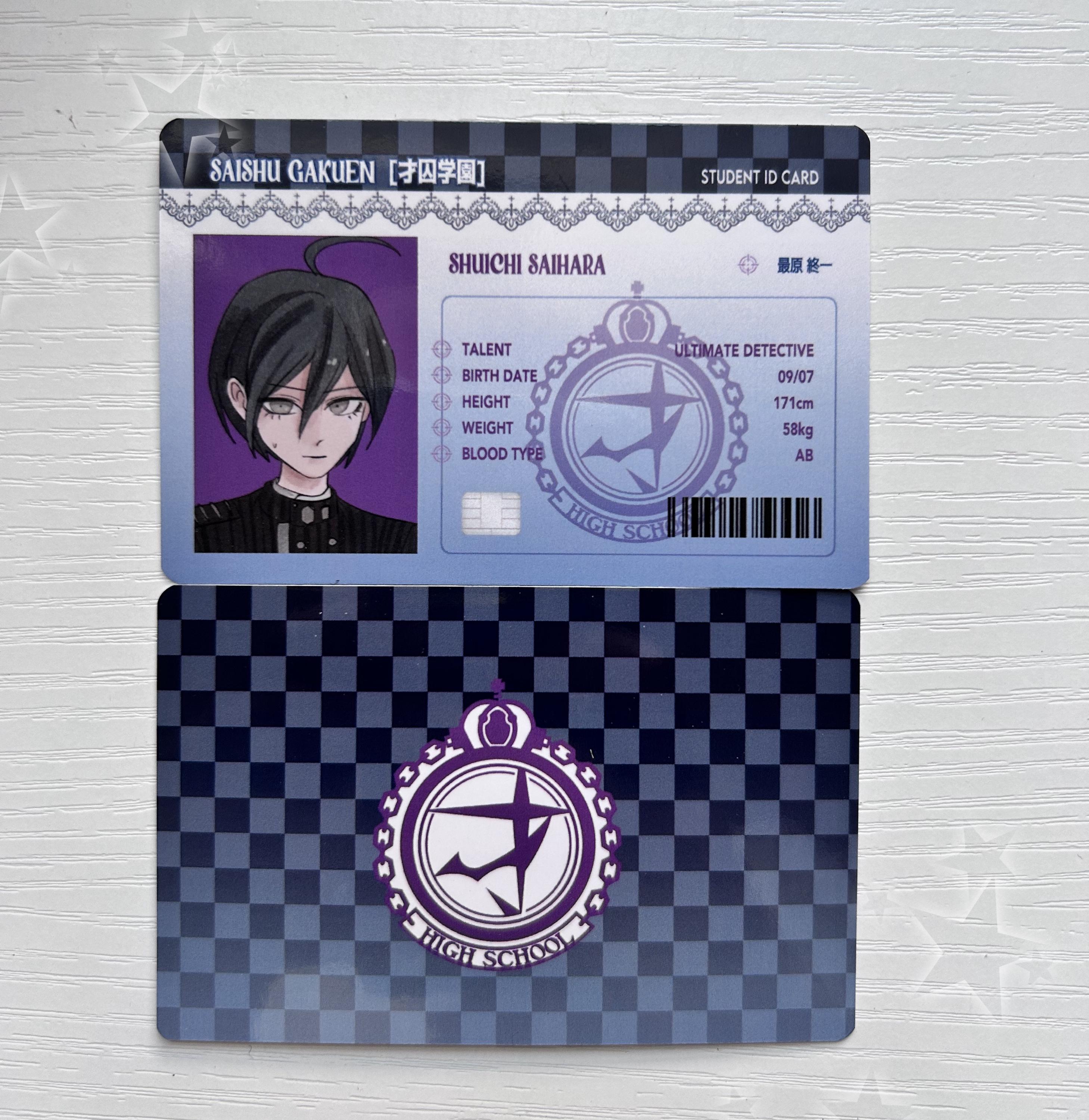 V3 Dangan Ronpa ID Cards - Etsy