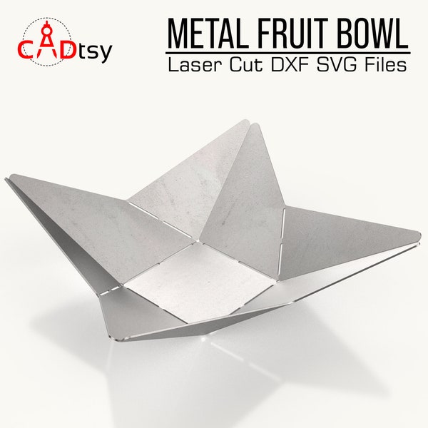 Metal Fruit Bowl Plasma Laser Cutting dxf File, Serving Tray Home Patio Decor, Instant Download SVG CNC Plans