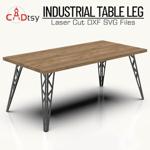 Gambe del tavolo DXF cnc file di taglio al plasma. Gambe del tavolo da pranzo in metallo design DXF per plasma CNC. Gambe del tavolo da scrivania industriale piani di taglio laser cnc