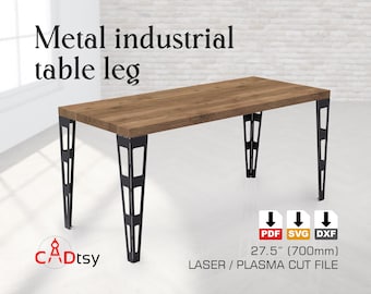 Table Leg Plans. DXF Files for Plasma Cutting. Metal Table Leg CNC Cutting Pattern. Industrial Style Table Leg Design. Height 700 mm