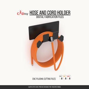 Air Hose Holder DXF Files for Plasma Cutting, Wall-Mounted Cord Storage Rack