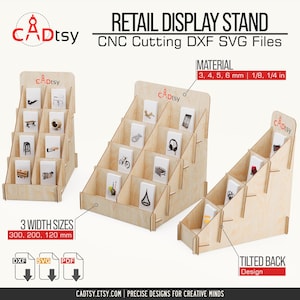 Laser Cut Display Stand SVG: 3-Tier Jewelry & Craft Show Template (Digital Download