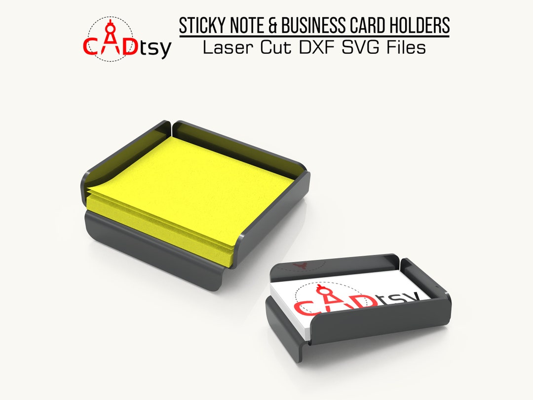 Metal Desk Organizers CNC Laser DXF Cut Files Business Card & Sticky