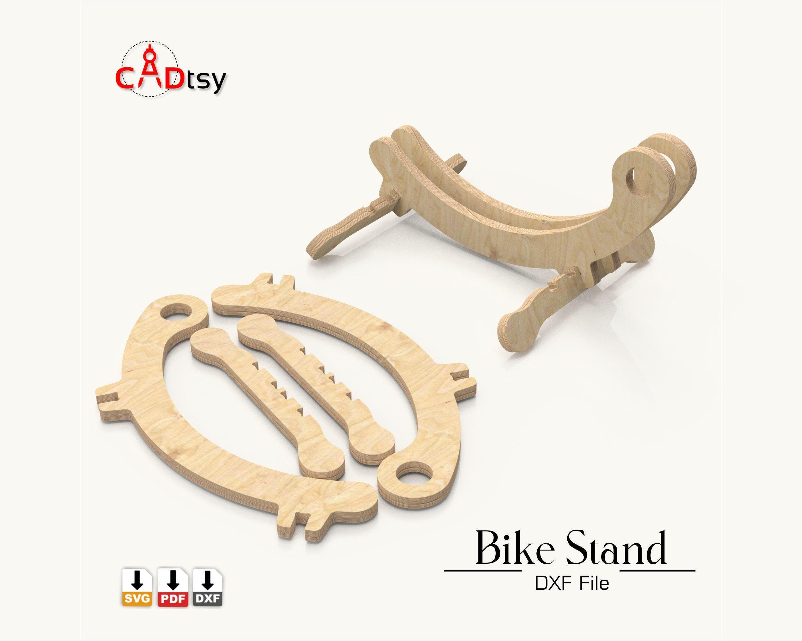 Bike Stand DXF CNC Router Files • Bicycle Holder Floor Rack SVG - Etsy