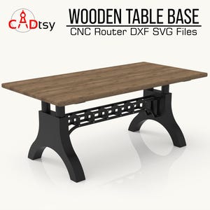 Plywood Table Base CNC Router DXF Design. Wooden Table Leg Plans. Industrial Table Foundation. Table Pillar DXF cnc Cutting Vector Plans.