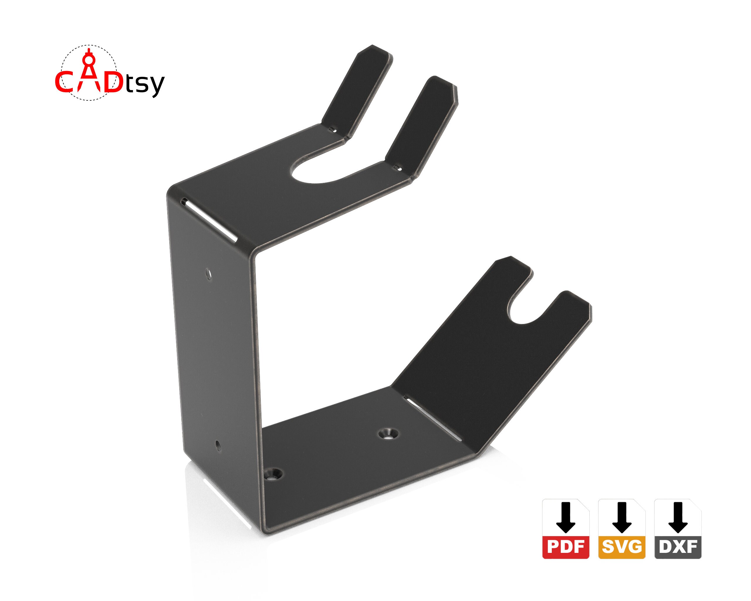 Spray Gun Stand DXF File Metal Paint Spray Gun Holder Vector Etsy