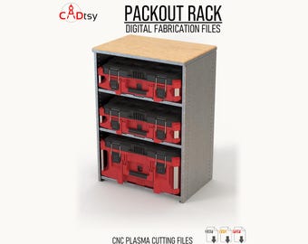 Packout Rack DXF Plasma Cutting Files. Modular Tool Storage Organizer Plans