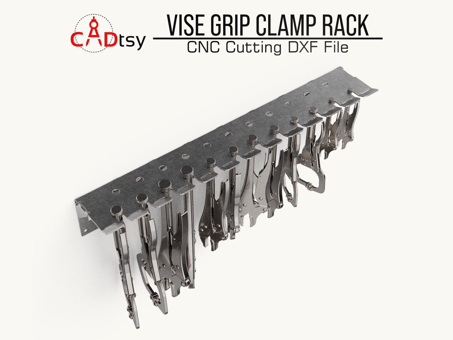 Clamp Holder DXF Files for Plasma • Vise Grip Rack • Tool Storage ...