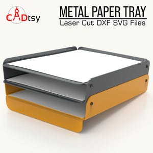 Bandeja de papel de metal, archivo DXF de corte por plasma. Bandeja de papel apilable. Archivo DXF de corte por plasma cnc. Organizador de escritorio. Soporte para papel