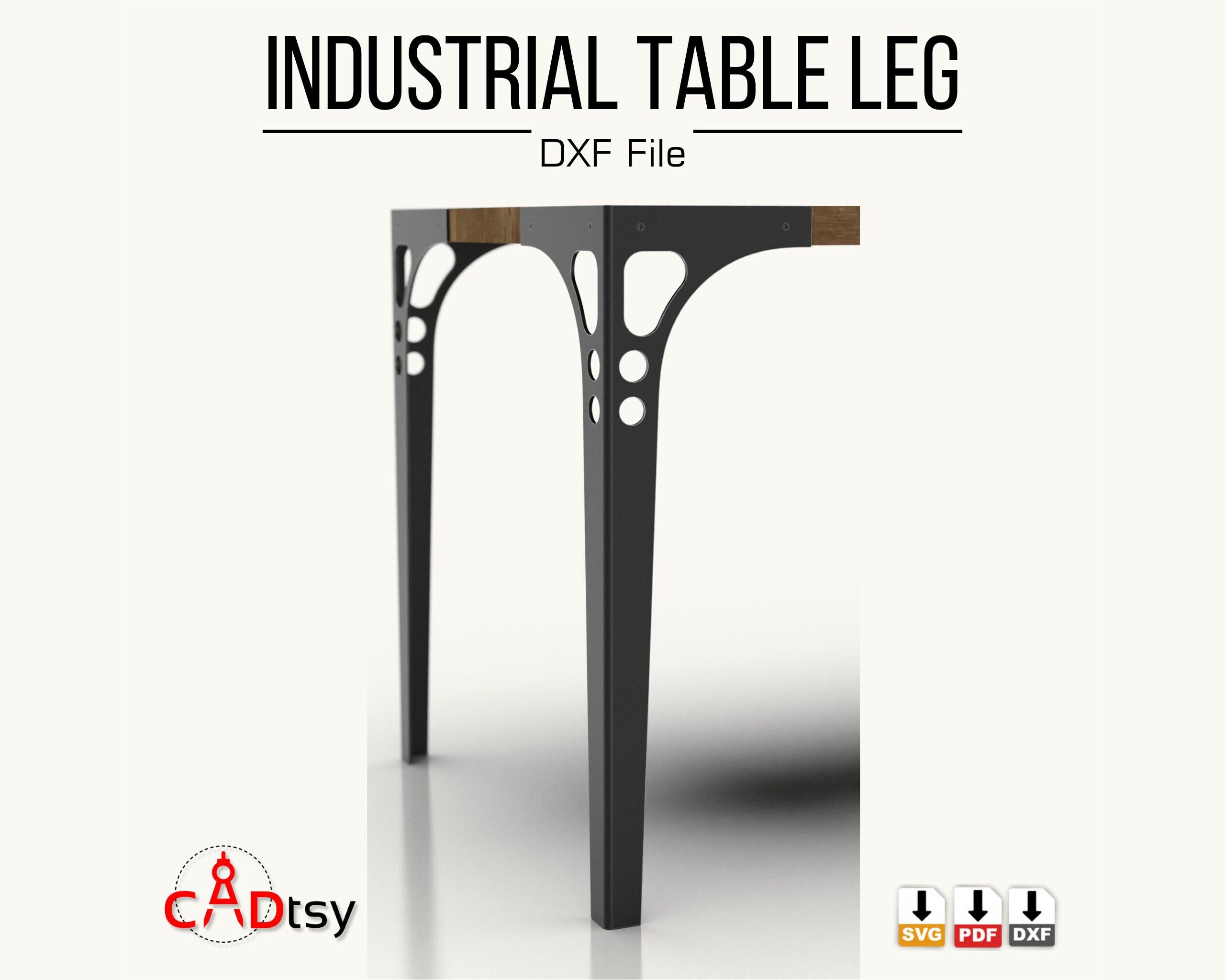 Table Legs DXF SVG Files for Plasma Cutting, Industrial Sheet Metal ...