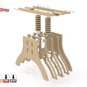 Archivos DXF de base de mesa de madera para enrutador CNC • Proyecto de patas de mesa