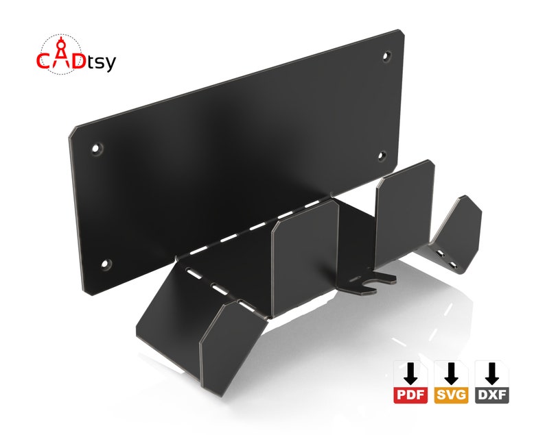 Close-up rendering of precut bending slots on a sheet metal hose bracket, designed for easy fabrication without complex press brake machinery.