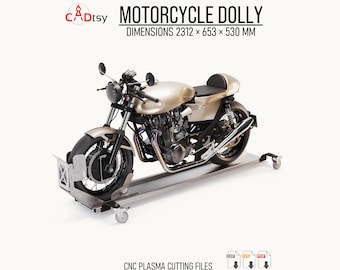 Motorbike Dolly DXF Files for Plasma. Motorcycle Mover Cutting Plans
